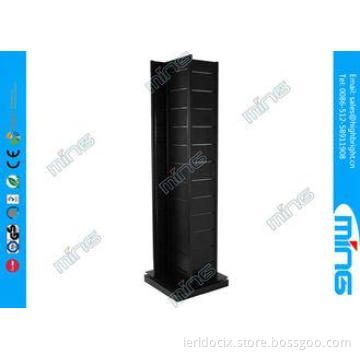 Four Way 4 Sided Metal Slatwall Gondola Display Stand with